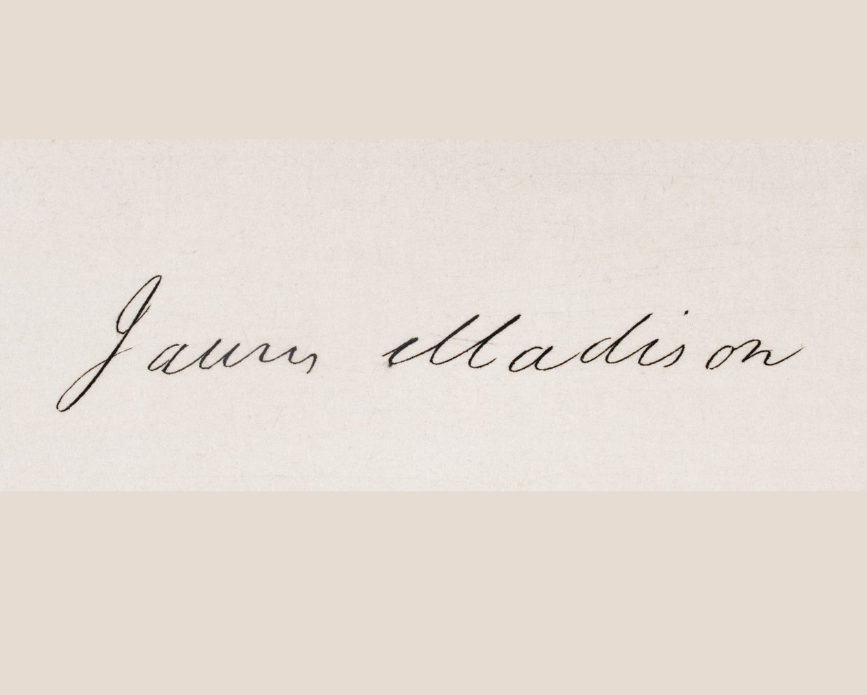 Handtekening van James Madison door American School