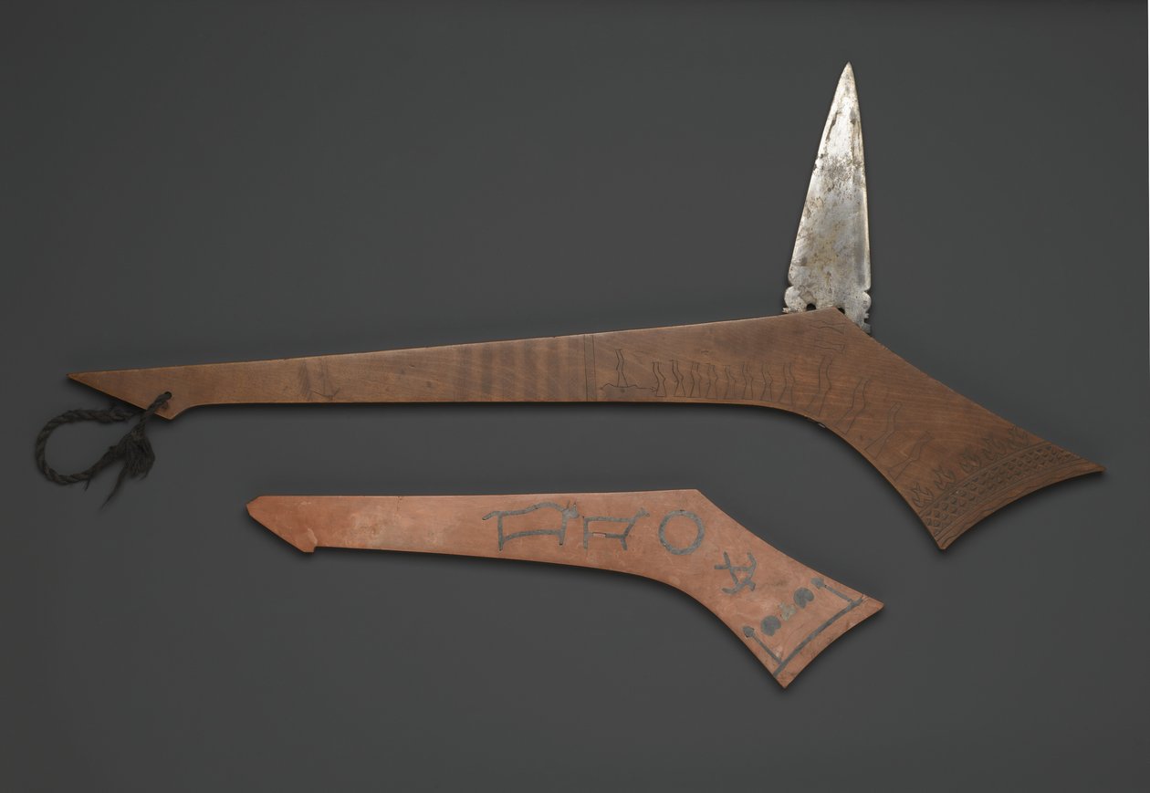 Sioux oorlogsknots, uit Fort Snelling, Minnesota door American School