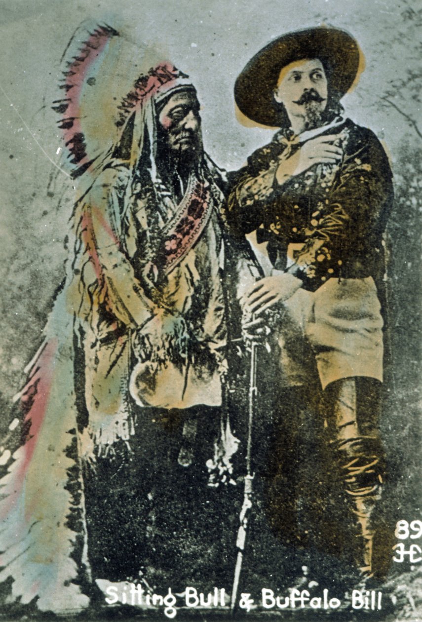 Sitting Bull en Buffalo Bill, ca. 1885 door American School