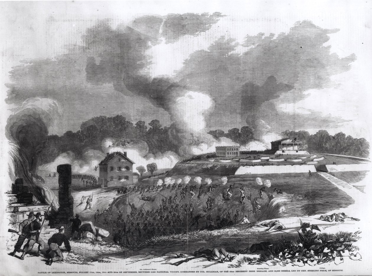 De Slag bij Lexington, Missouri, 17-20 september 1861, uit 
