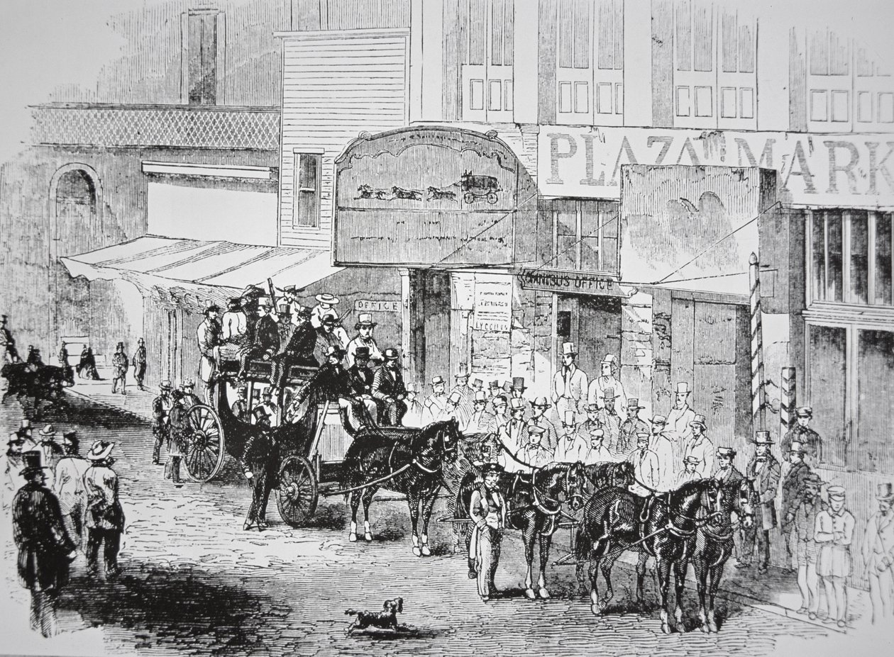 De Butterfield Overland Mail Coach, gepubliceerd in Harper