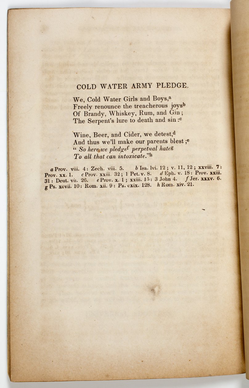 Cold Water Army Belofte, 1842 door American School