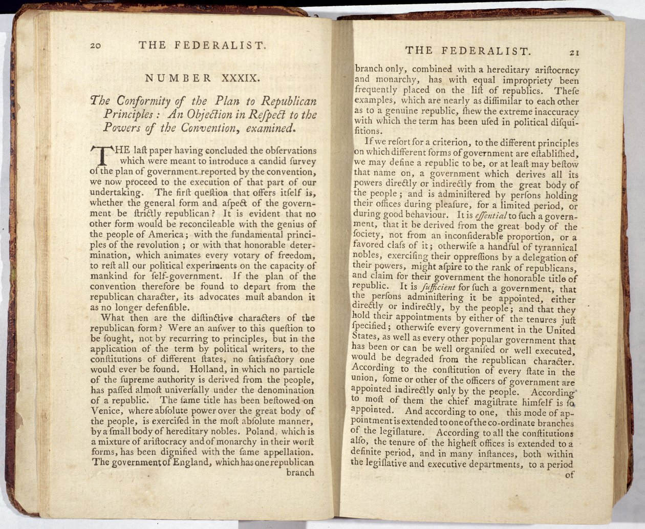 De Federalist, gepubliceerd in 1788 (prent) door American School