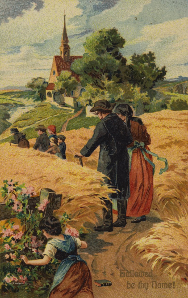 Het Onze Vader, Uw Naam Geheiligd (chromolitho) door American School