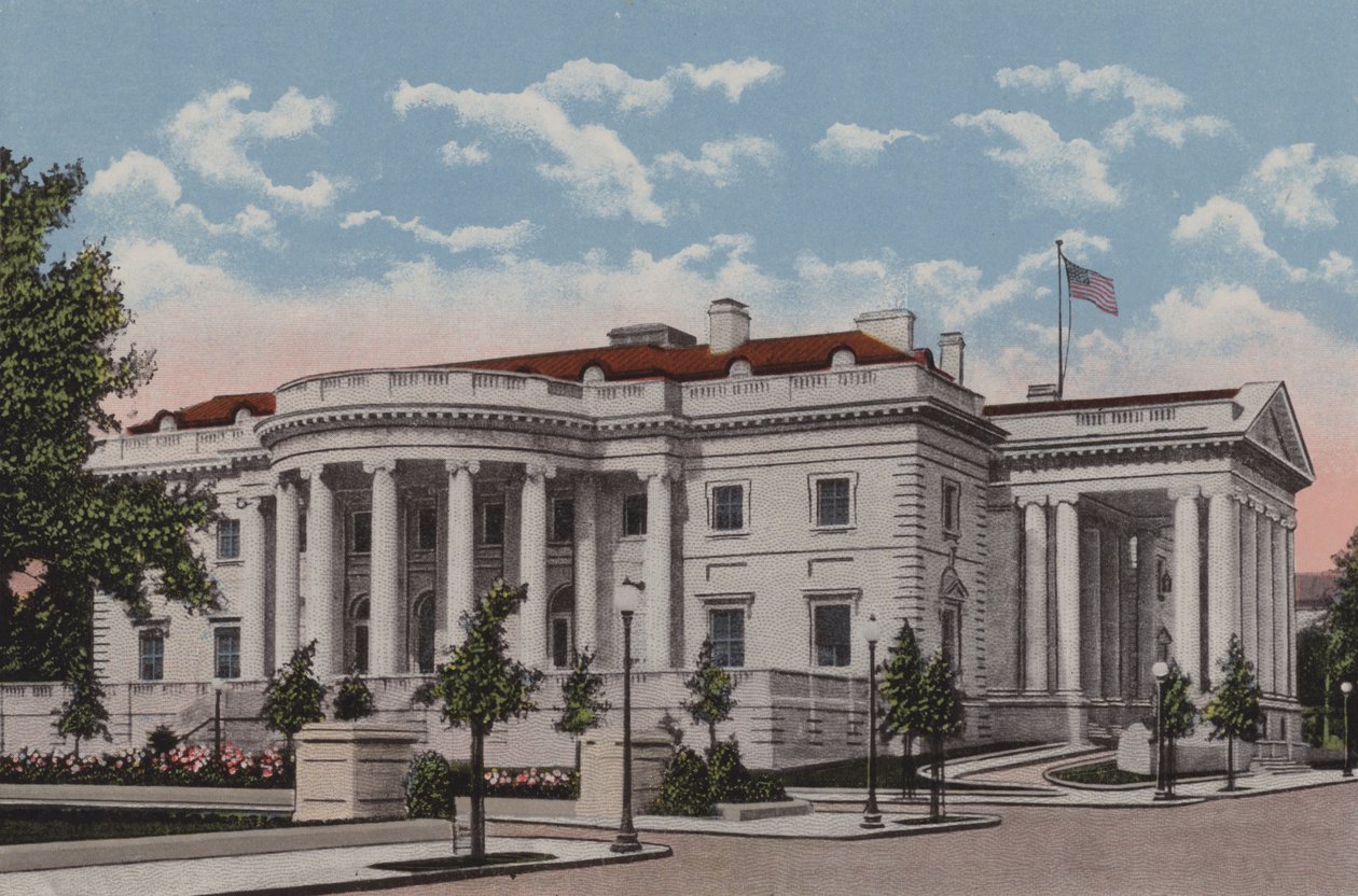 The Memorial Continental Hall, Washington DC (kleurenlitho) door American School