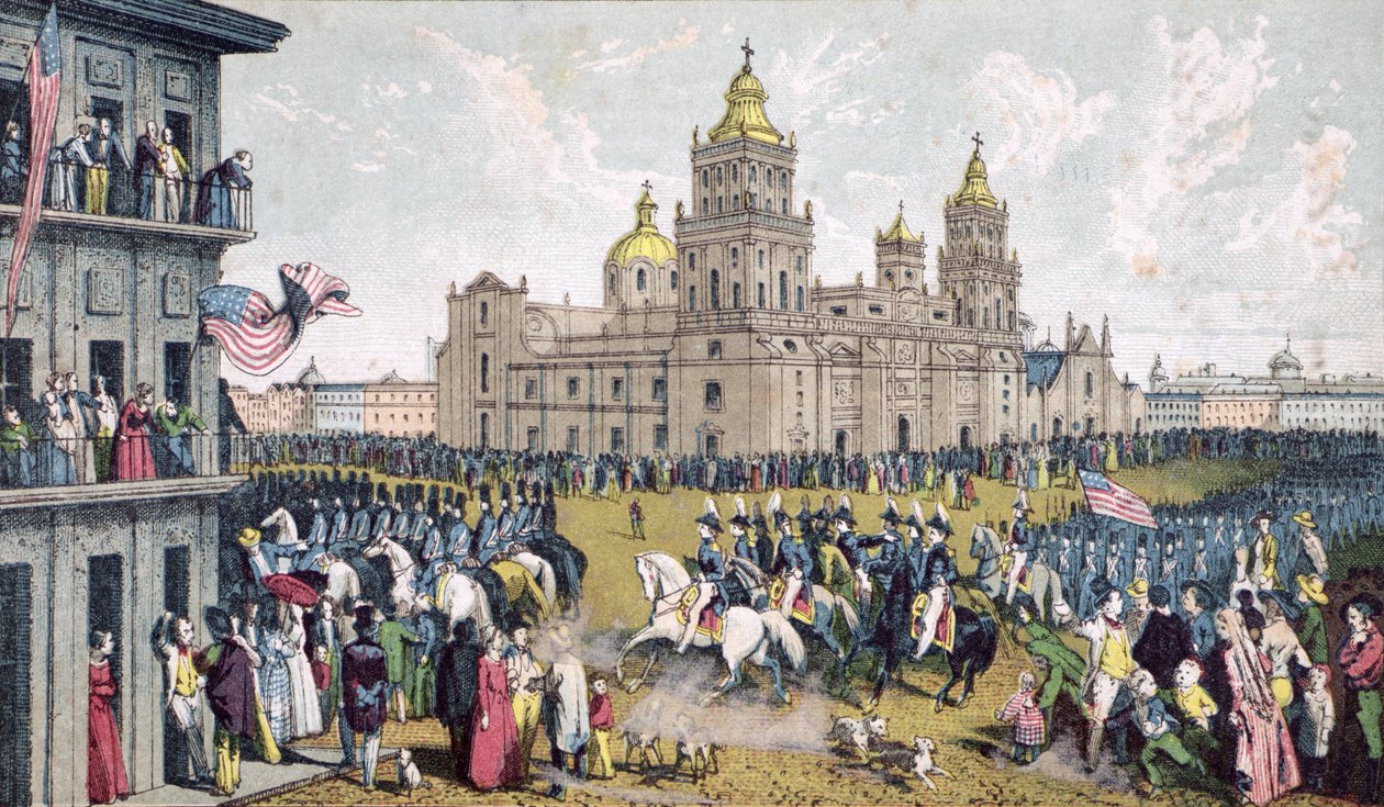 De bezetting van de hoofdstad van Mexico door het Amerikaanse leger, 1846-48 door American School