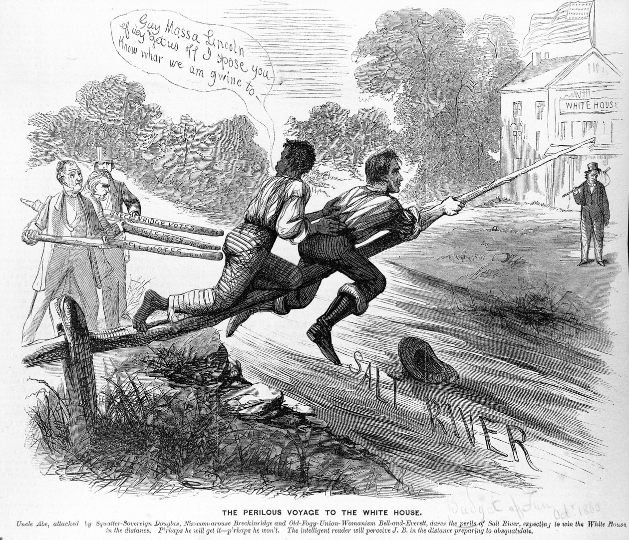 De gevaarlijke reis naar het Witte Huis, uit de Humors of War door American School