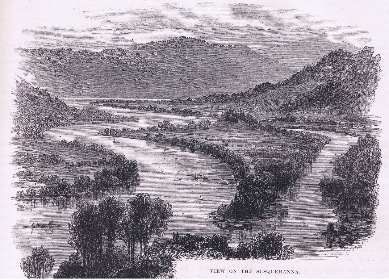 Uitzicht op de Susquehanna, illustratie uit Cassell