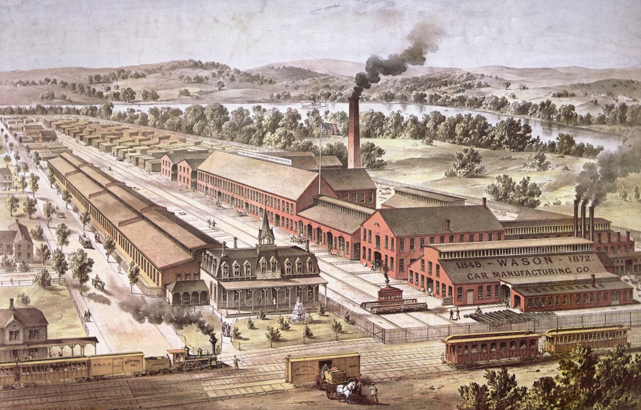 Wason Railroad Car Manufacturers, Springfield, Massachusetts door American School