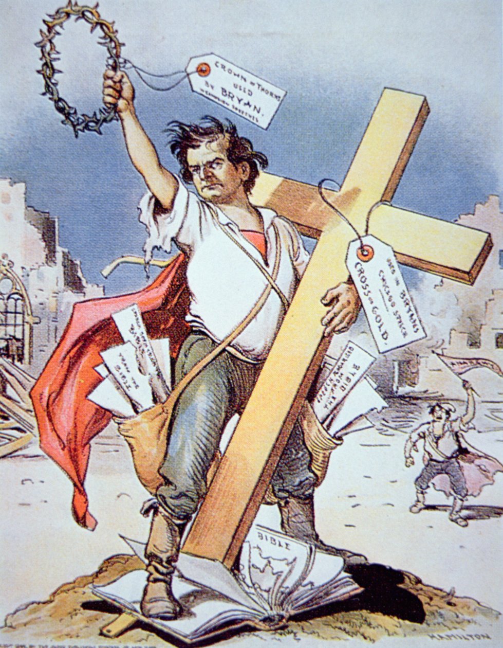William Jennings Bryan (1860-1925) spreekt op een Democratische Conventie, Chicago door American School