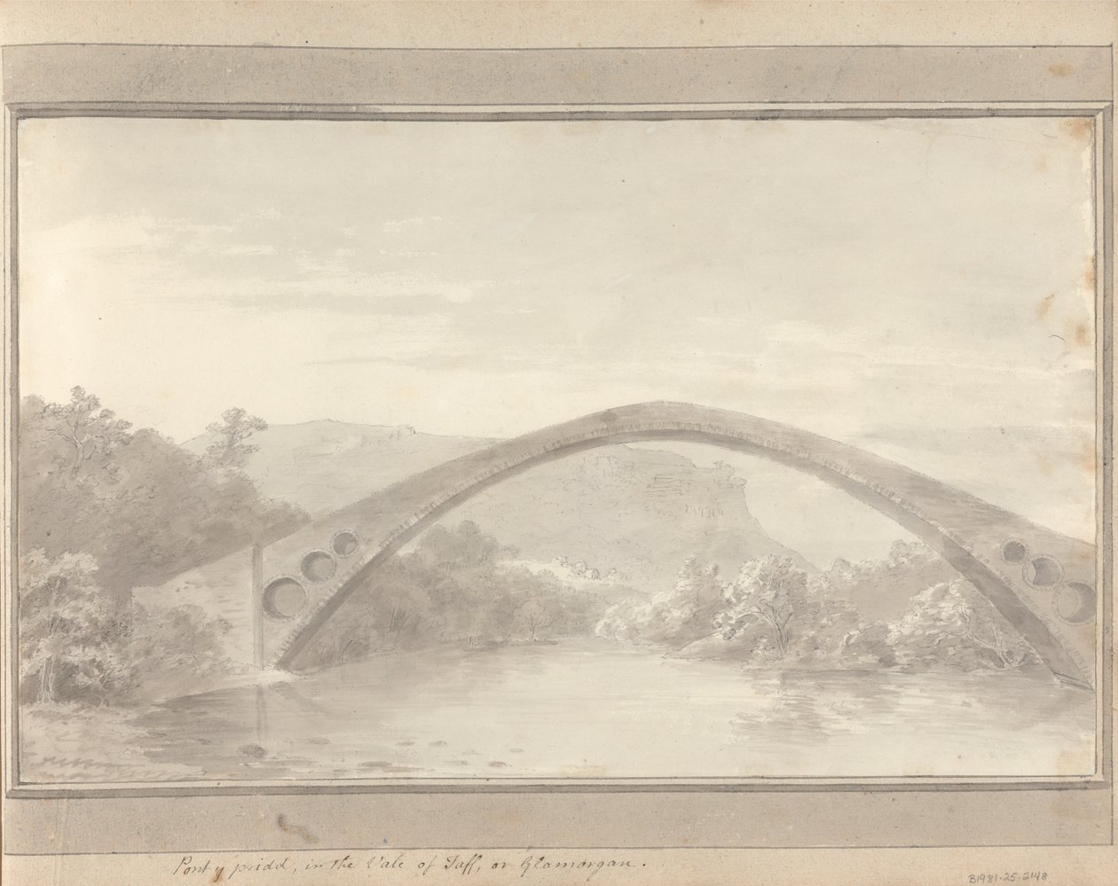 Uitzichten in Engeland, Schotland en Wales: Pont Y Pridd, in de Vale of Taff of Glamorgan door Amos Green
