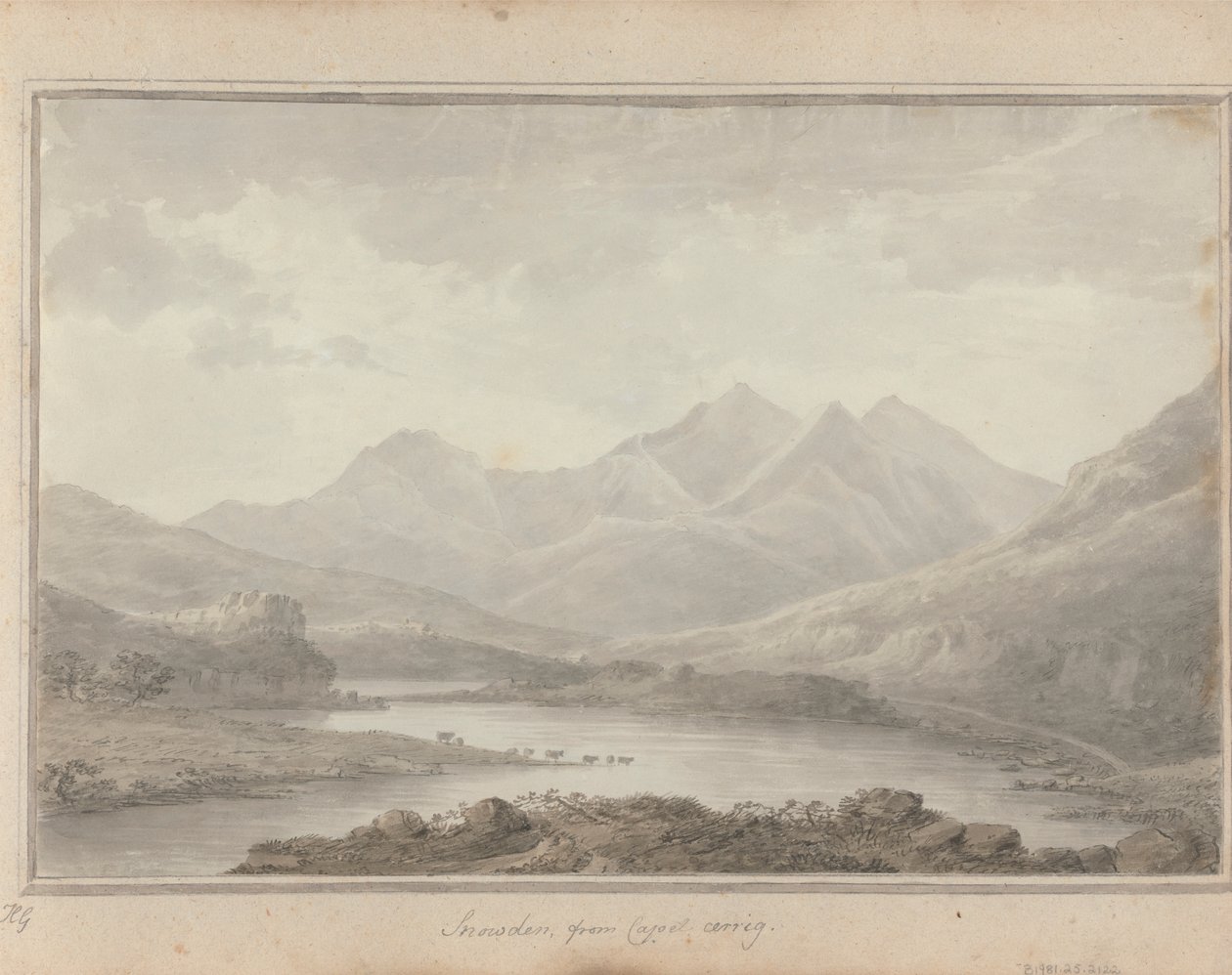 Uitzichten in Engeland, Schotland en Wales: Snowdon, vanaf Capel Cerrig door Amos Green