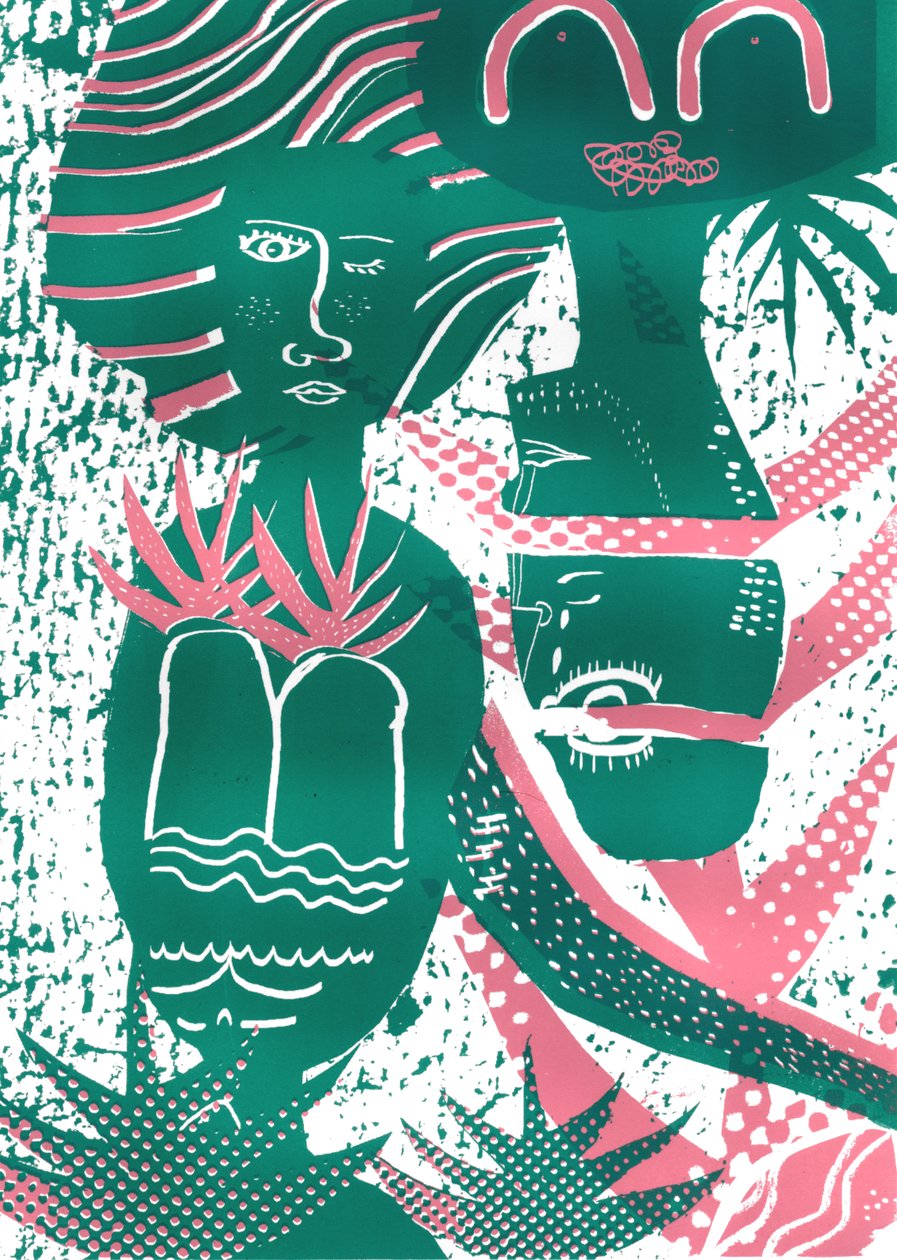 We Grow, 2015 (zeefdruk) door Amy Louise Evans