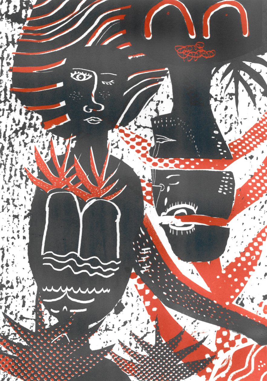 We Grow 2, 2015 (zeefdruk) door Amy Louise Evans