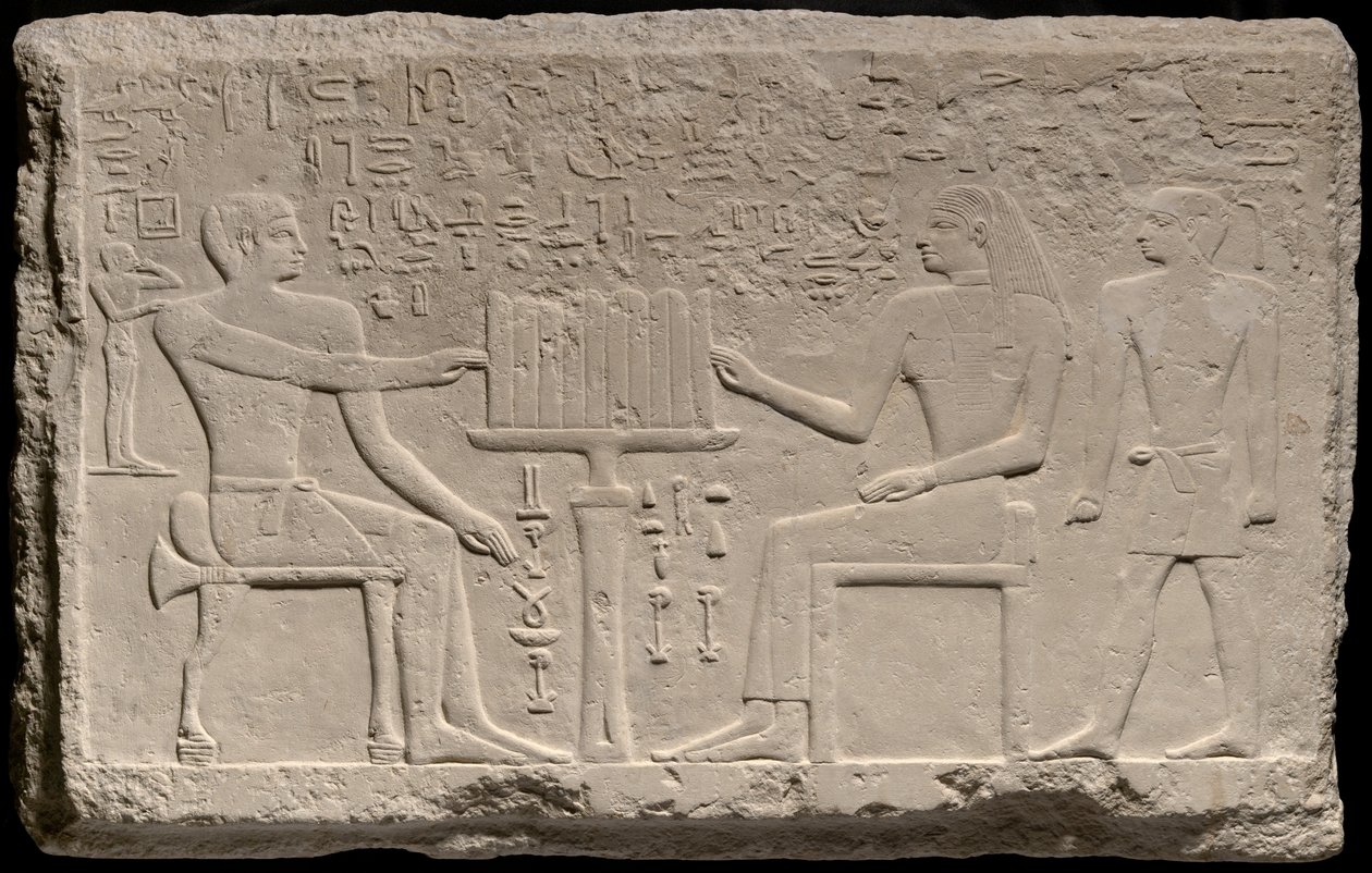 Stela van Tjenti en Nefret door Ancient Egyptian