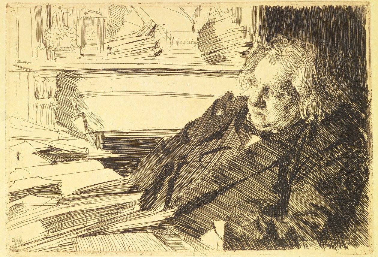 Portret van Ernest Renan, 1892 door Anders Leonard Zorn