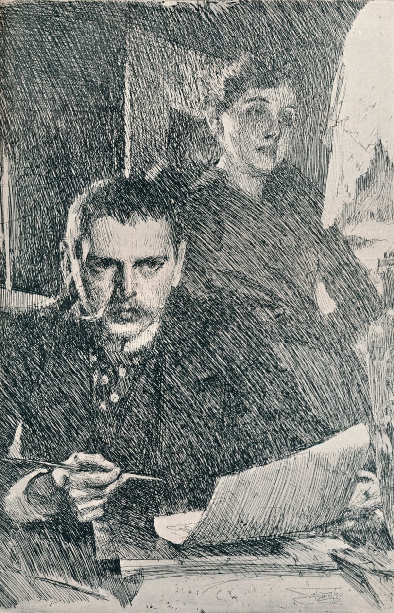 De heer en mevrouw Zorn, 1890, 1898 door Anders Leonard Zorn