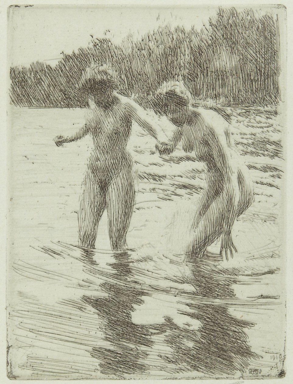 Twee baders door Anders Leonard Zorn