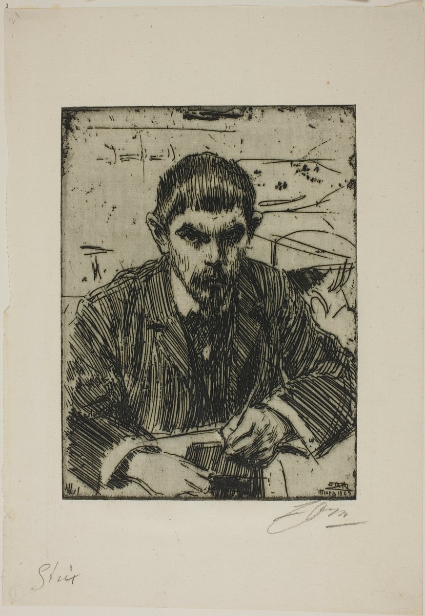 Albert Engström door Anders Zorn
