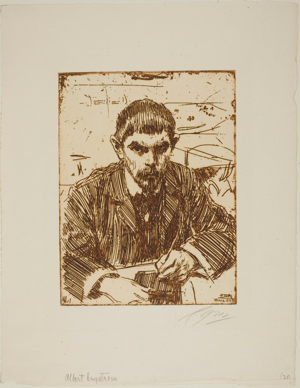 Albert Engström door Anders Zorn
