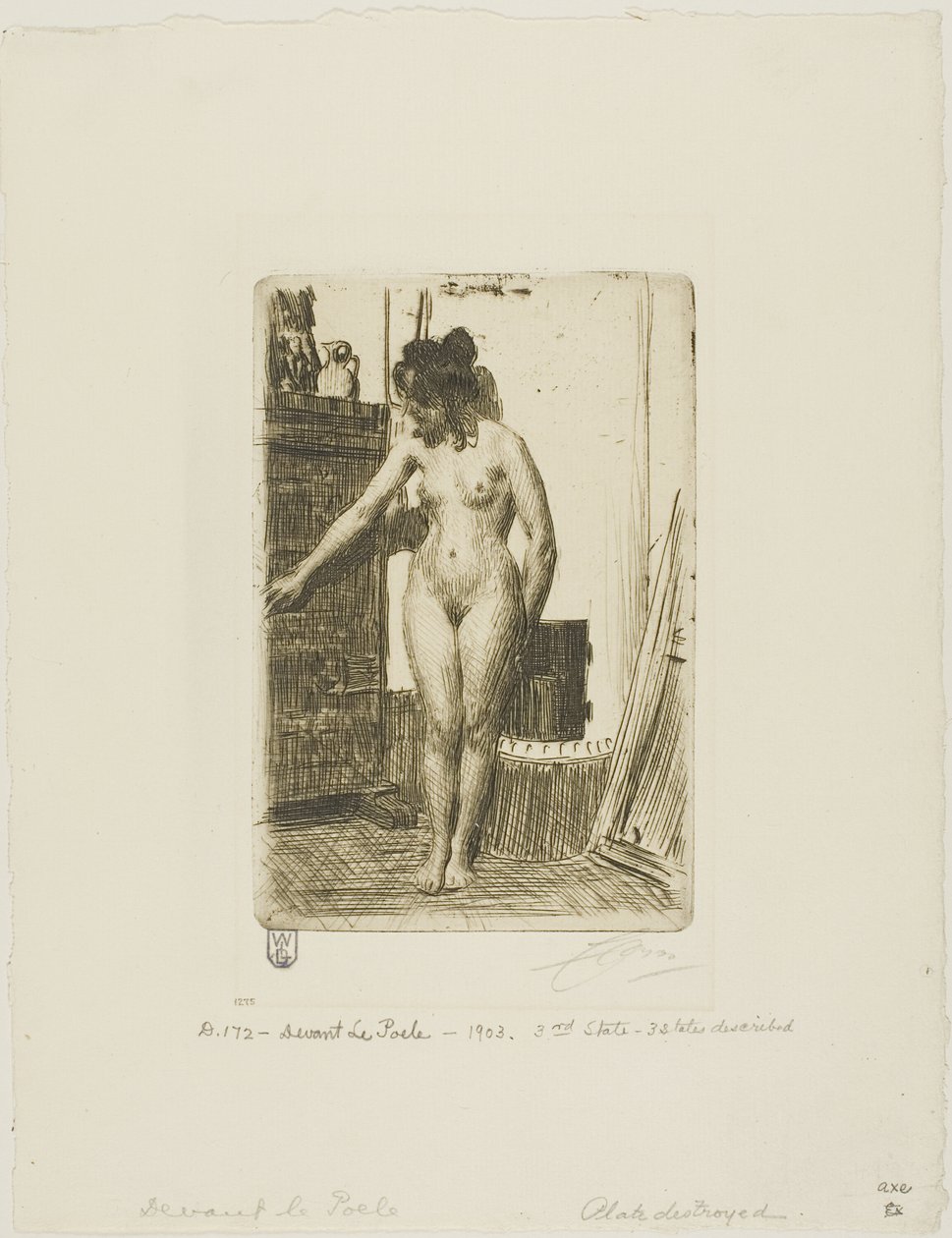 Voor de kachel door Anders Leonard Zorn