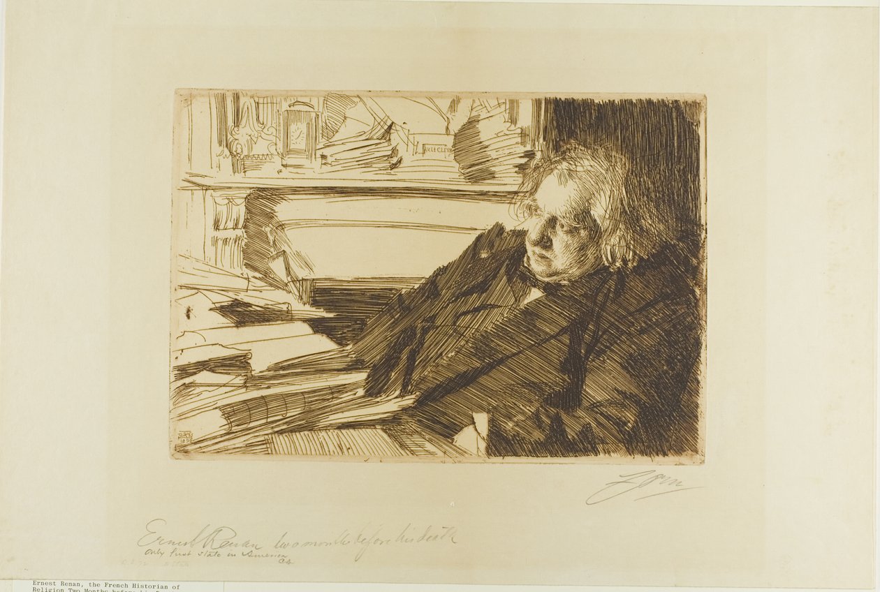 Ernest Renan door Anders Leonard Zorn