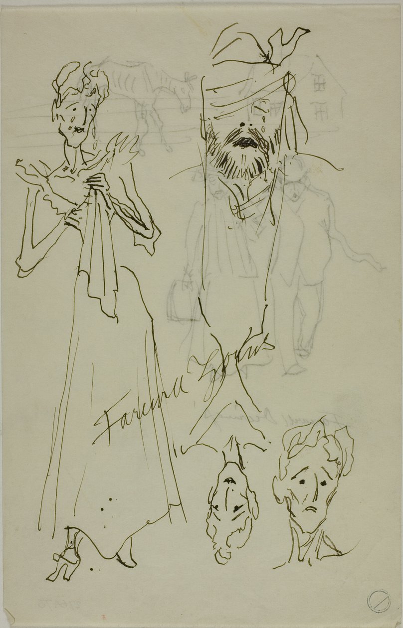 Vaarwel Zorns (recto); Vaarwel Deerings (verso) door Anders Zorn