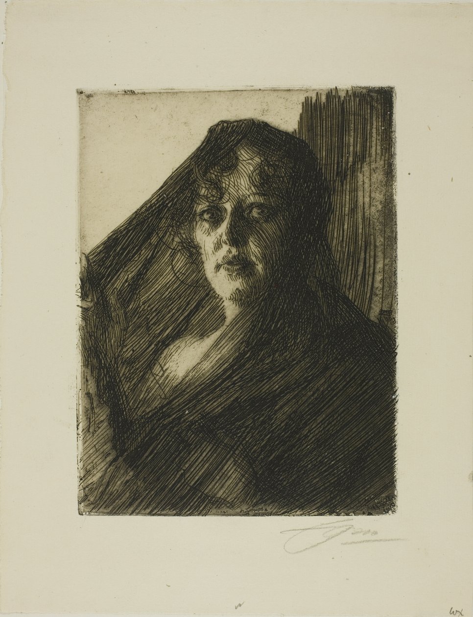 Gerda Lundequist door Anders Leonard Zorn