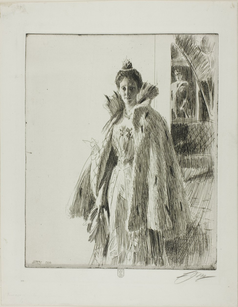 H. R. H. Prinses Ingeborg van Zweden I door Anders Leonard Zorn