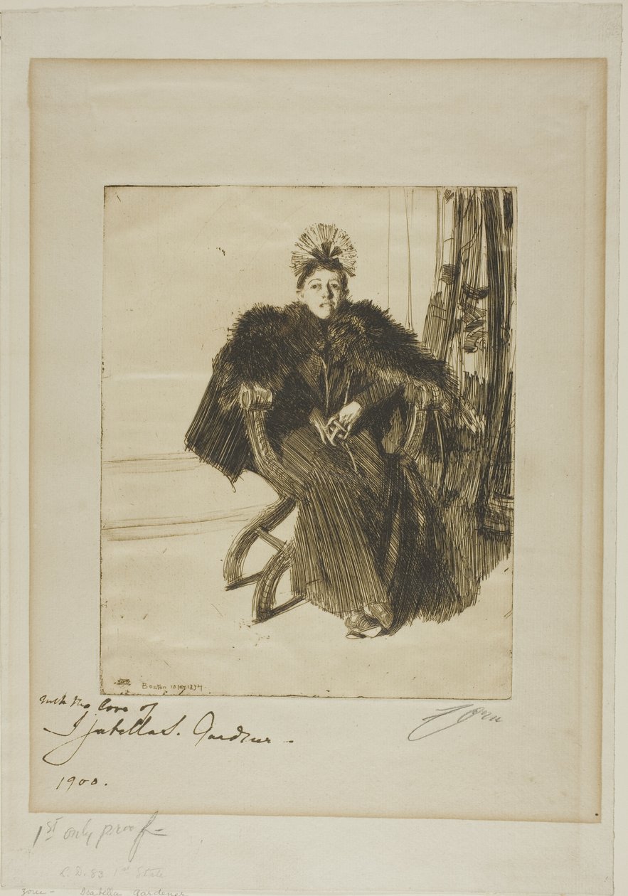Isabella Gardener door Anders Leonard Zorn