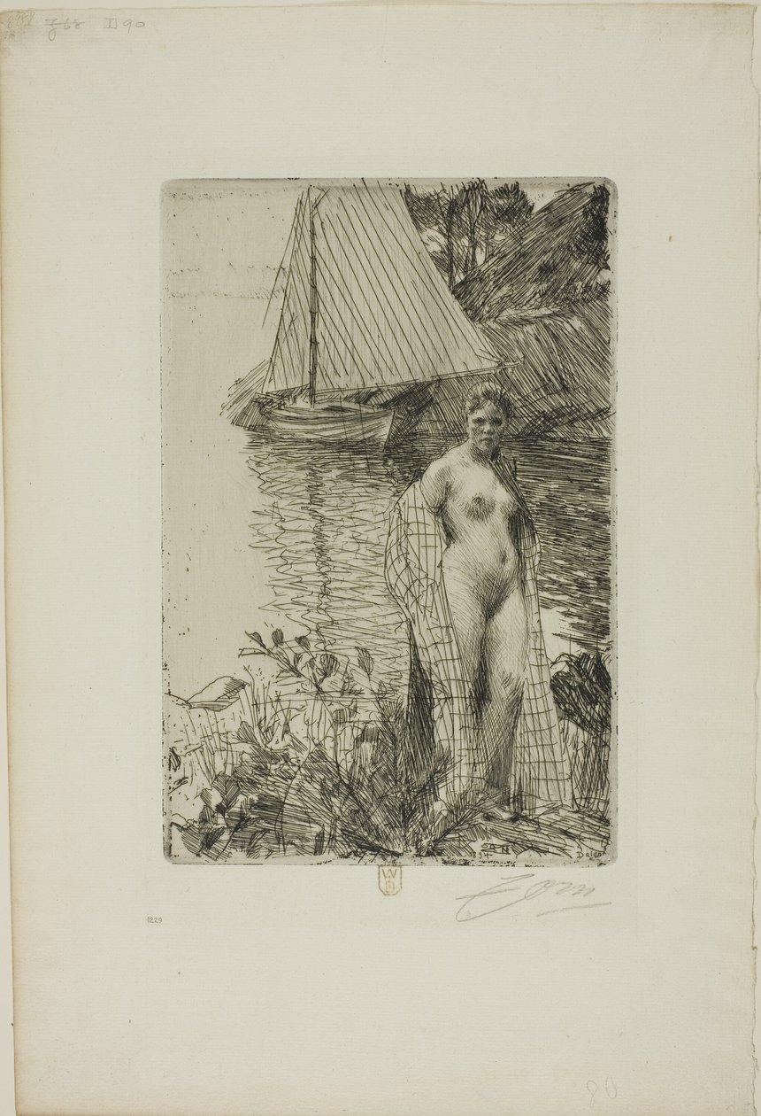 Mijn model en mijn boot door Anders Leonard Zorn