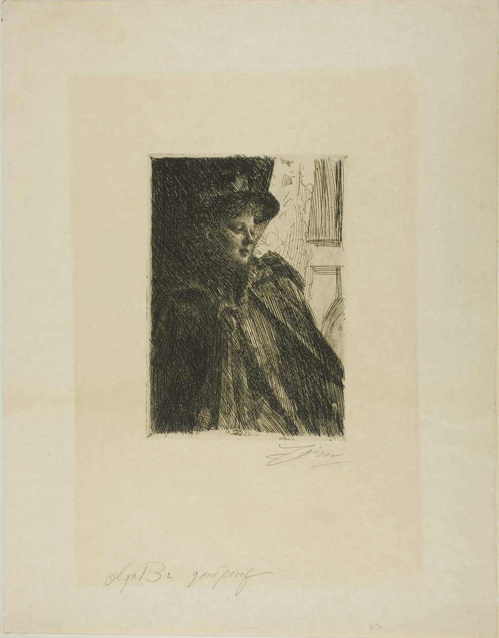 Olga Bratt door Anders Leonard Zorn