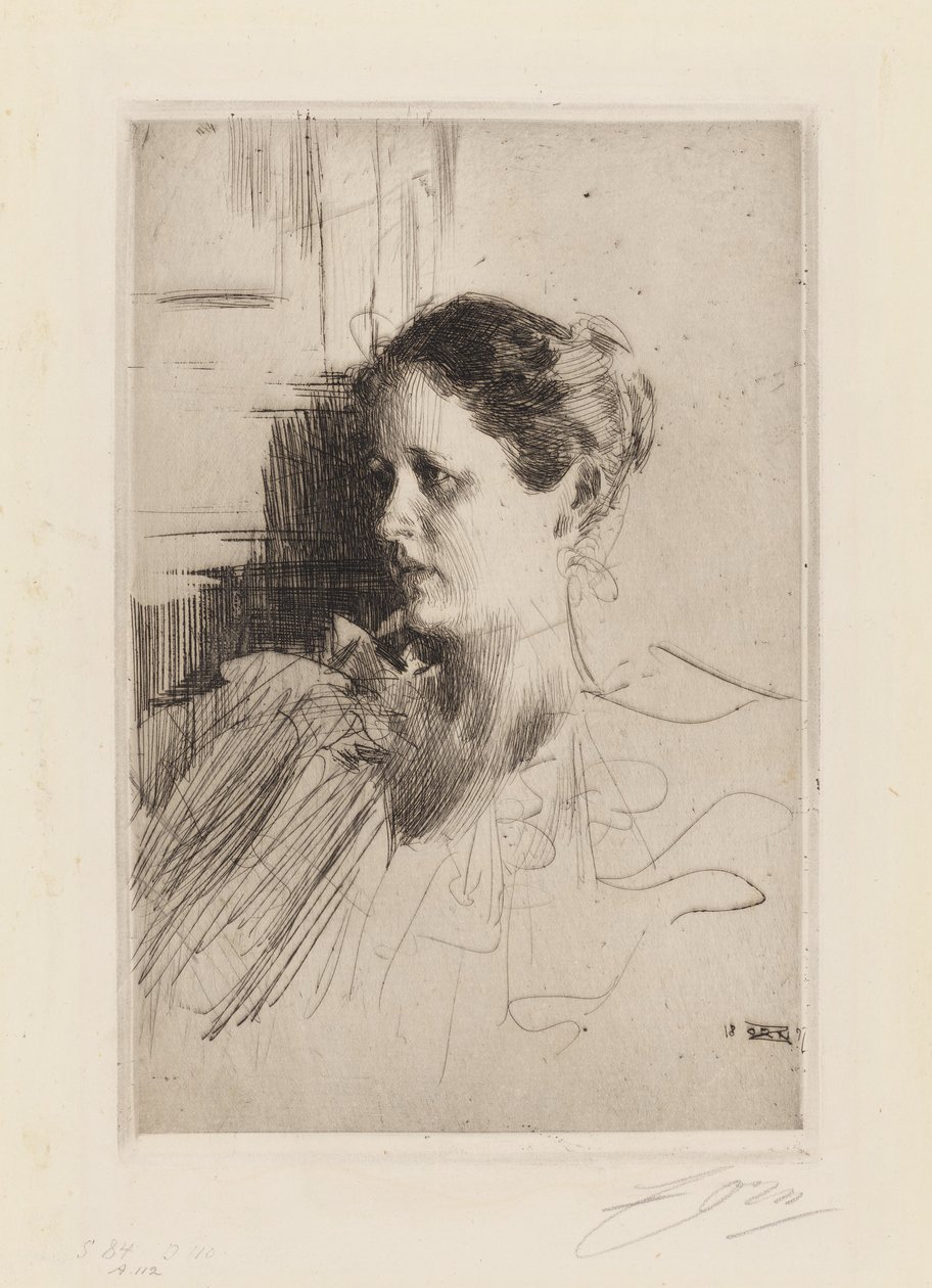 Portret van mevrouw Ch. Nagel door Anders Zorn