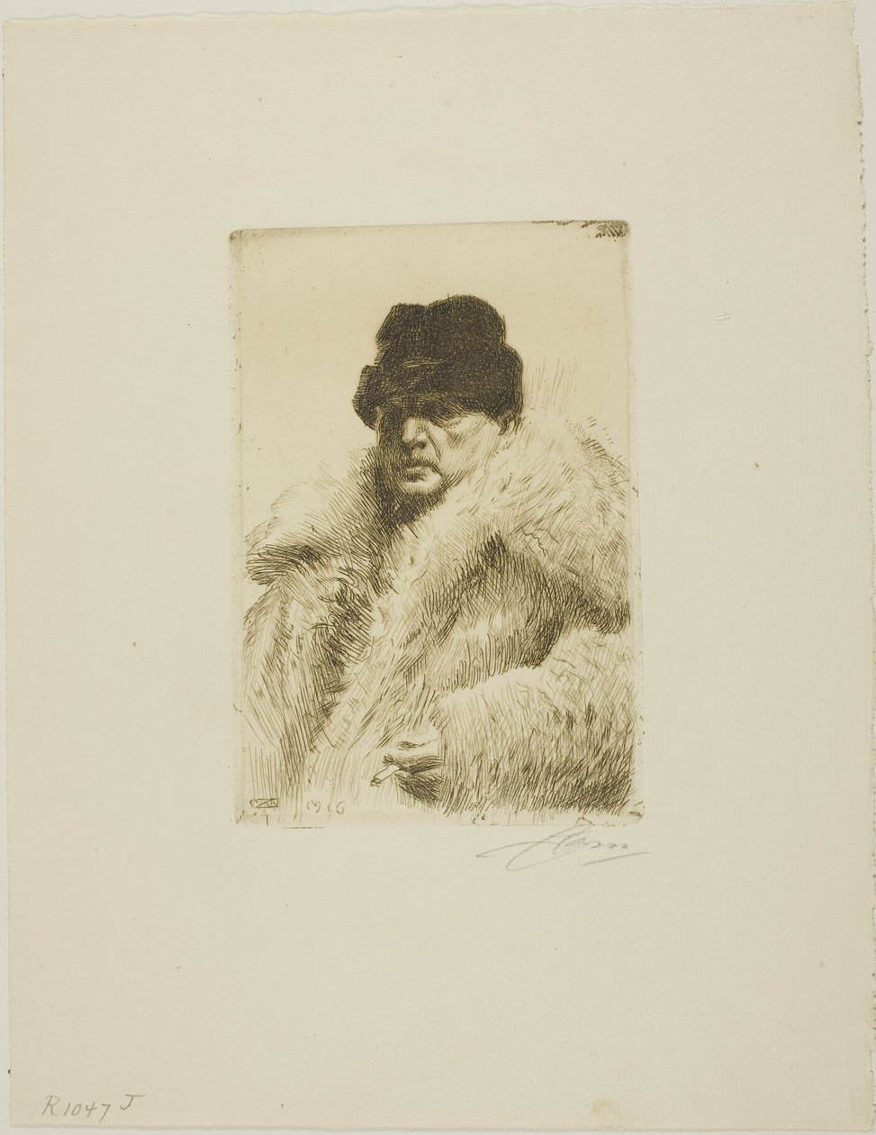 Zelfportret 1916 door Anders Leonard Zorn