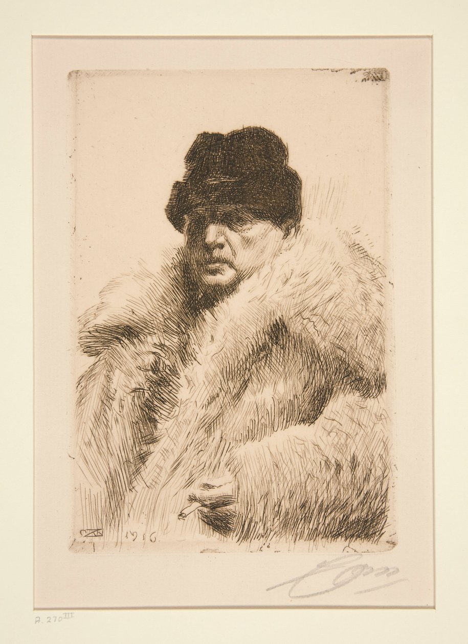 Zelfportret 1916 door Anders Leonard Zorn