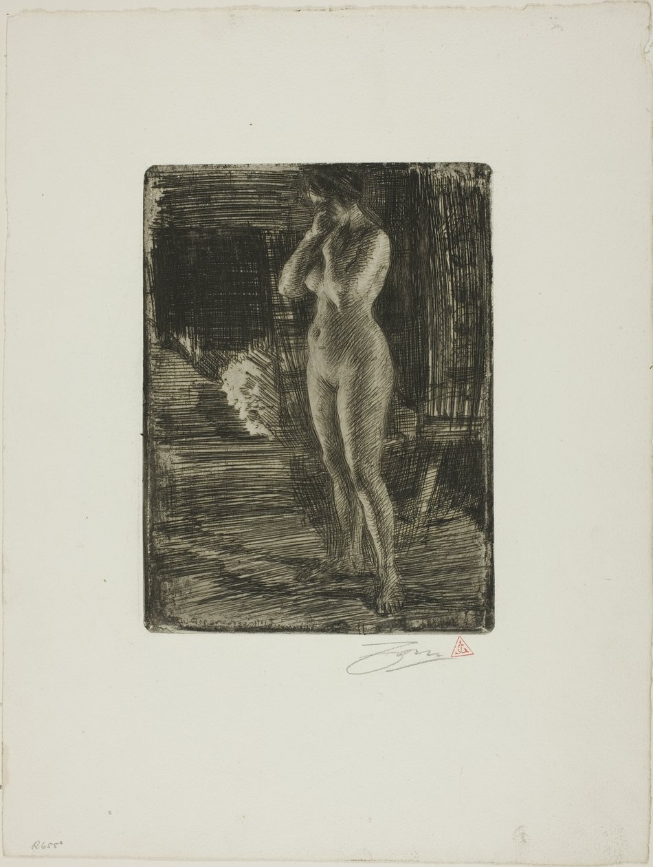 De Eerste Pose door Anders Leonard Zorn