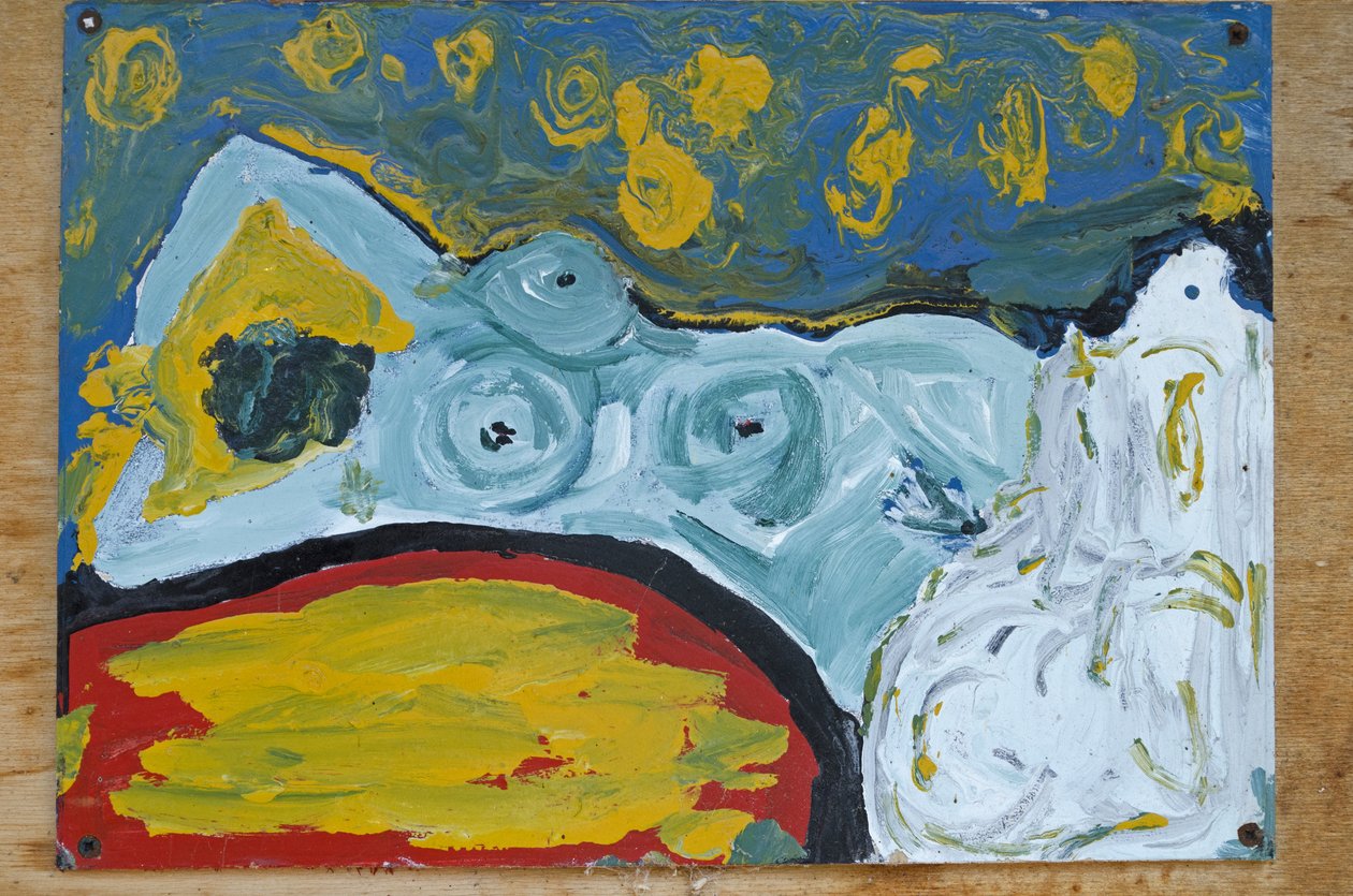 BLAUW VROUWELIJK NAAKT door Ando Gilardi