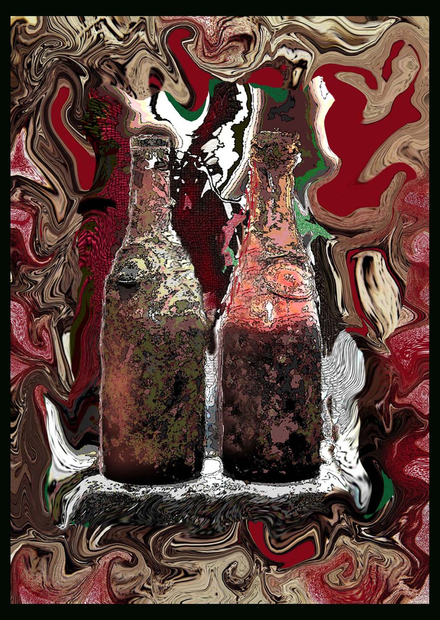 GOEDE OUDE WIJN, 2002 (Digitaal schilderij) door Ando Gilardi