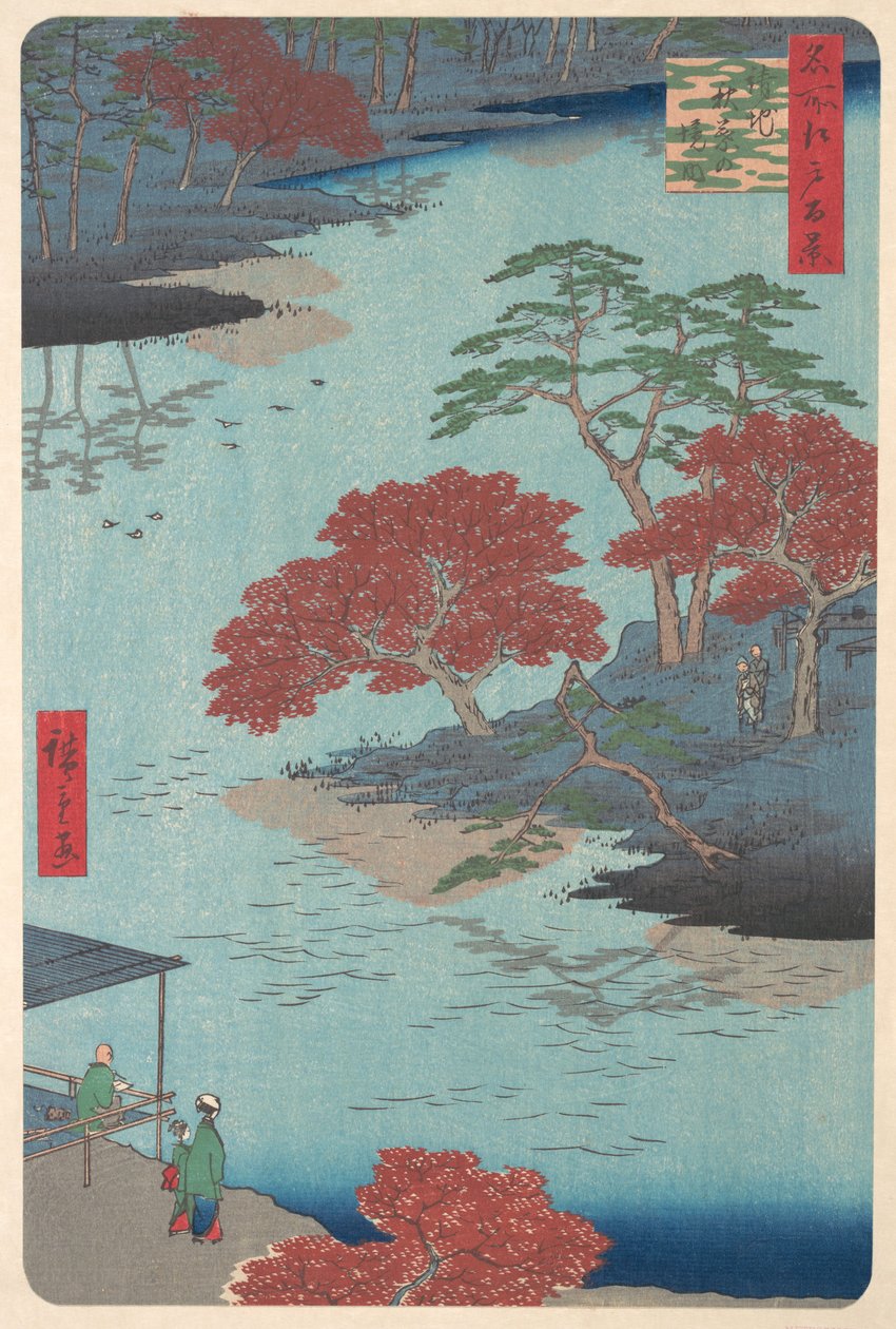 Binnenkant van het Akiba Heiligdom in Ukeji, 8e maand, Slangenjaar 1857 door Ando Hiroshige