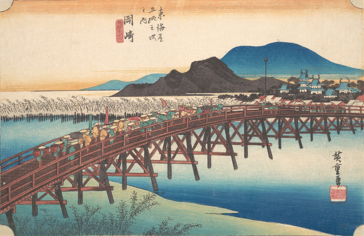 Okazaki, Tenshin no Hashi door Ando Hiroshige