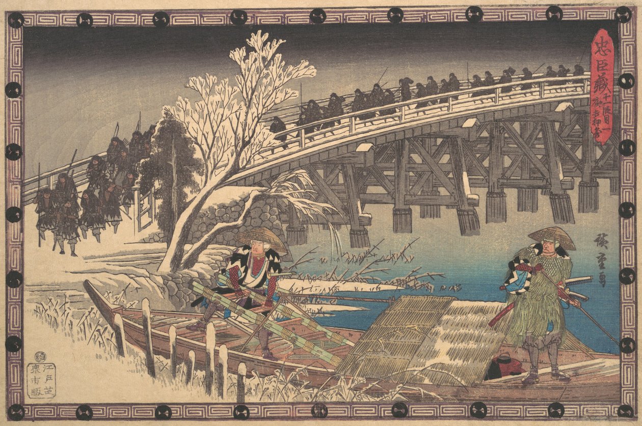 Scène I in Act XI van Chushingura door Ando Hiroshige
