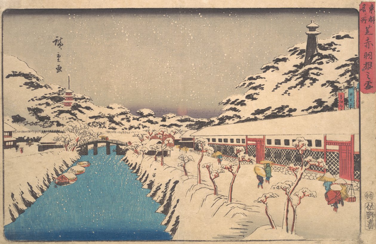 Winterlandschap door Ando Hiroshige
