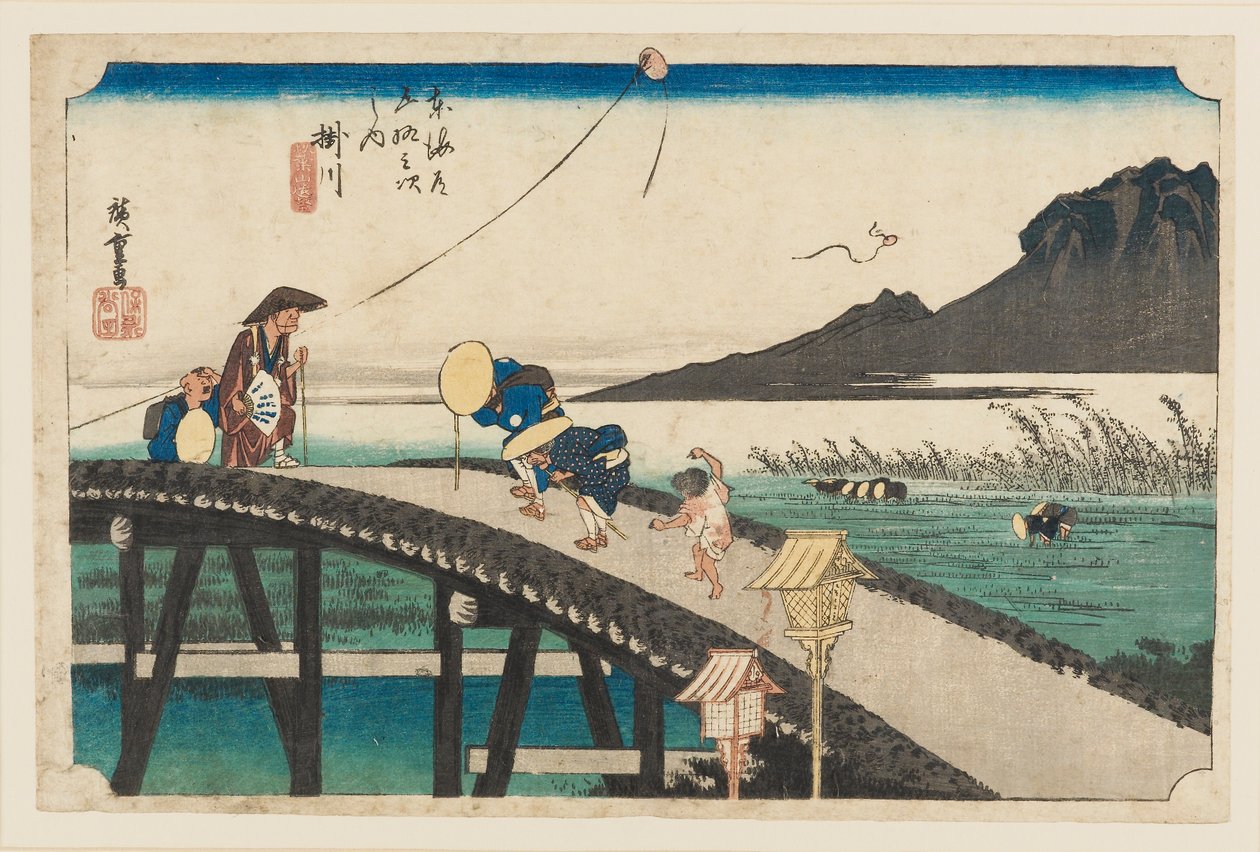 Houtsnede - Kakegawa Akibayama enbo, 1797-1858 door Ando Hiroshige