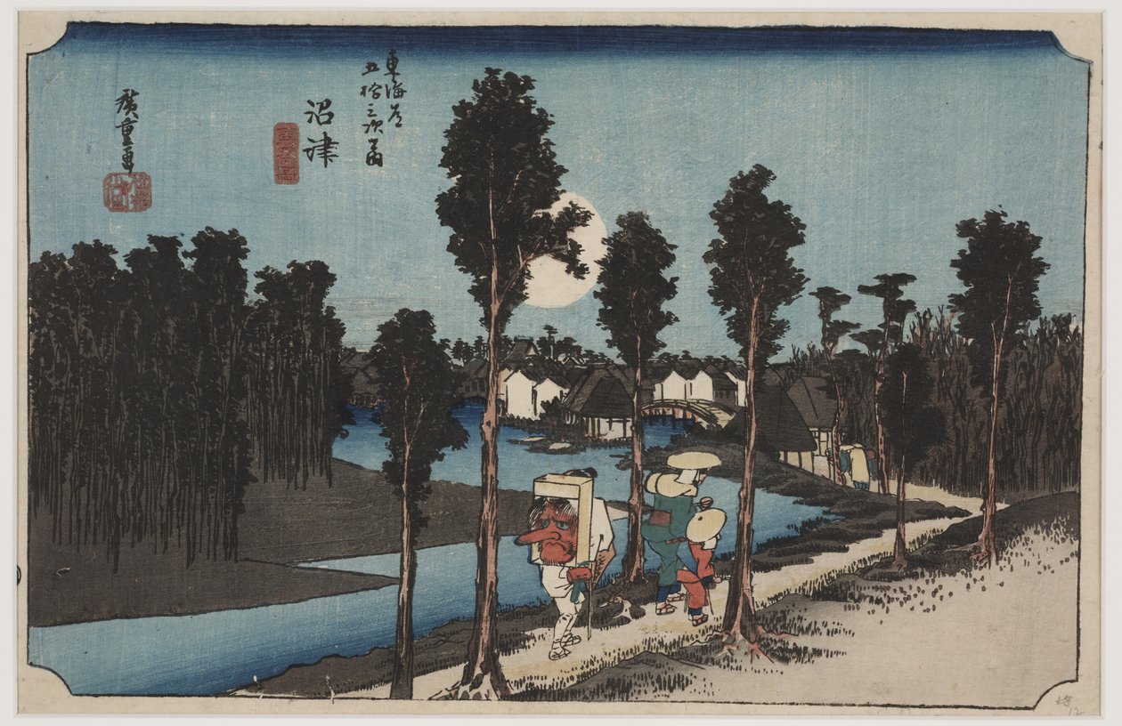 Schemering door Ando or Utagawa Hiroshige