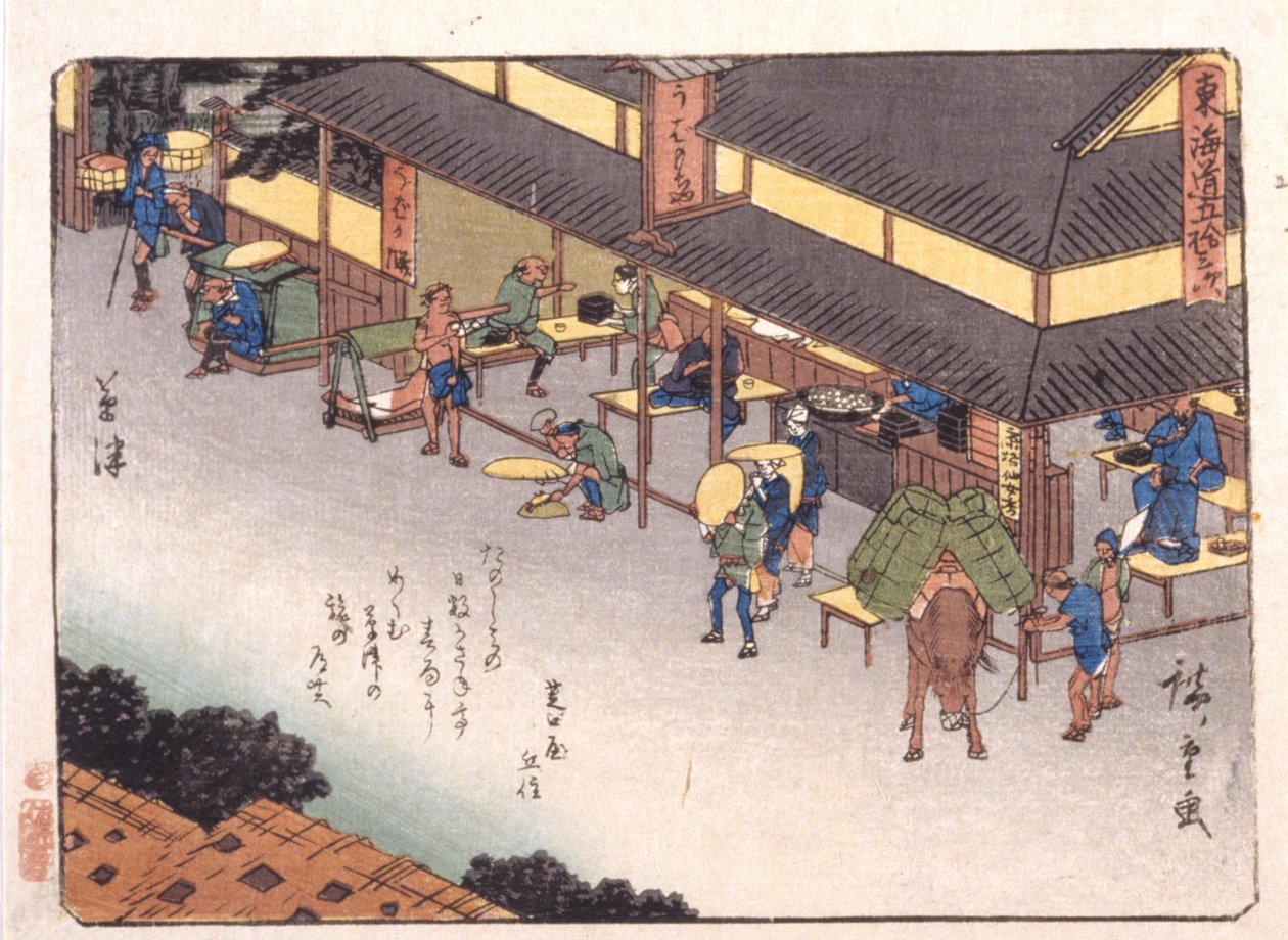 Kasatsu door Ando or Utagawa Hiroshige