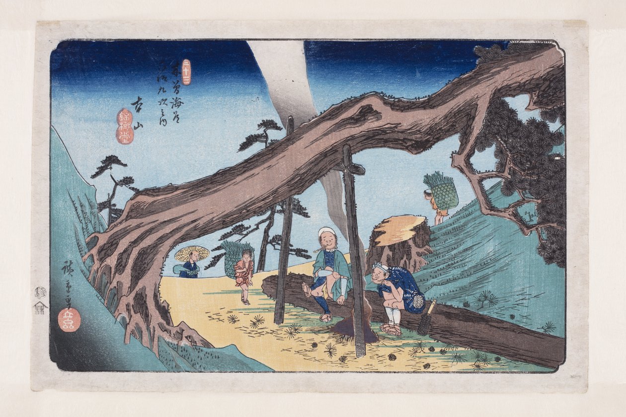 Nr. 33, Motoyama door Ando or Utagawa Hiroshige