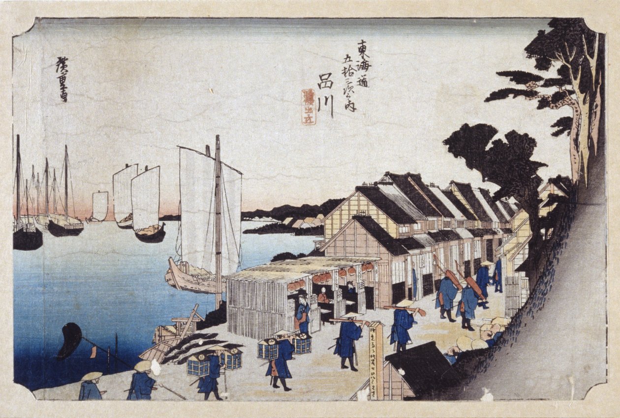 Shinagawa door Ando or Utagawa Hiroshige