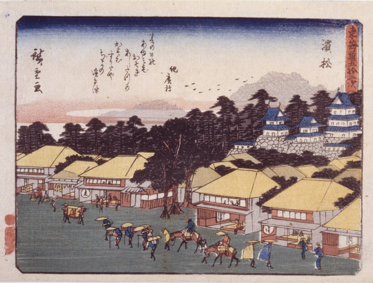 Station 30, Hamamatsu door Ando or Utagawa Hiroshige
