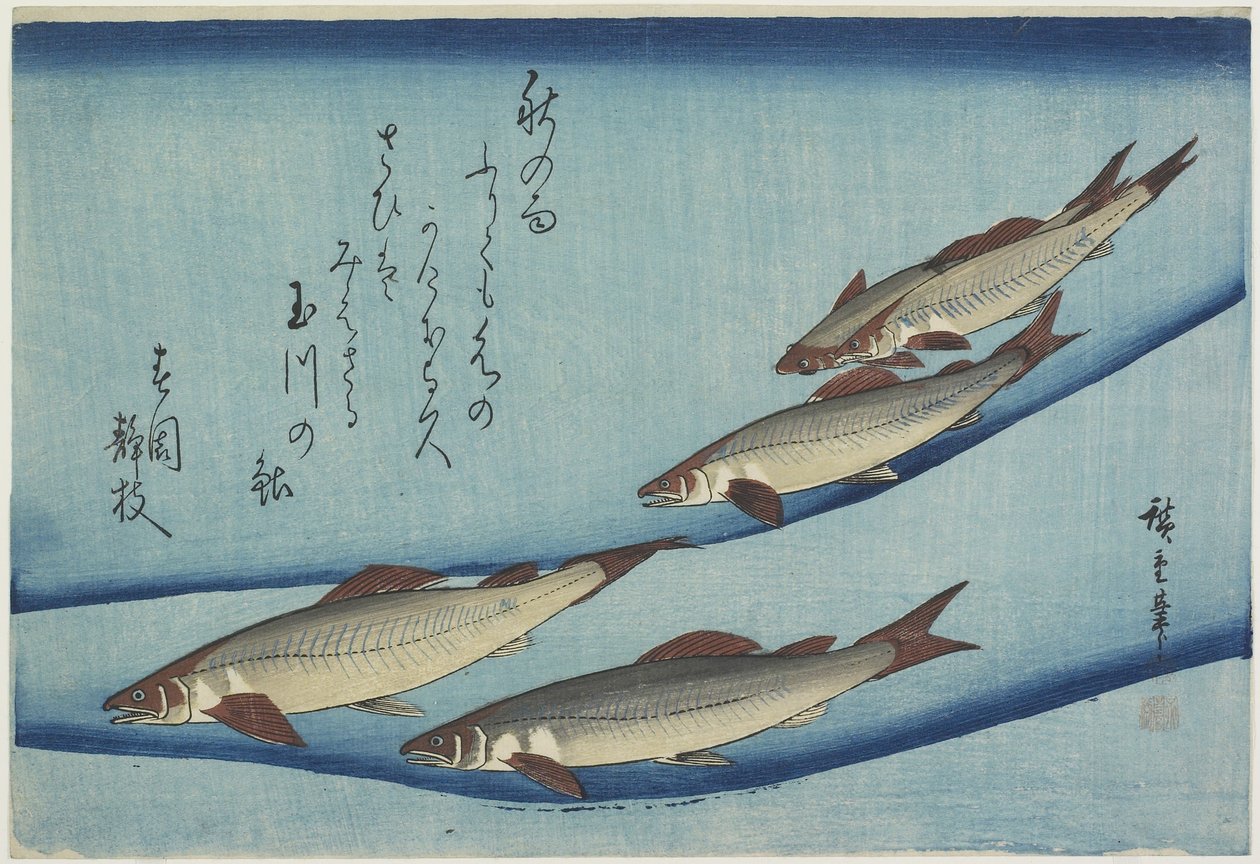 Forel door Ando or Utagawa Hiroshige