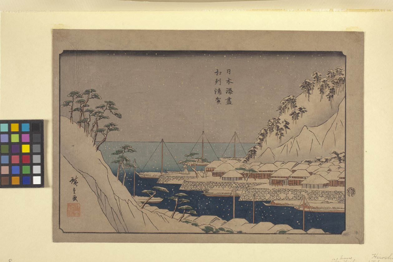 Uraga Vanuit De Havens Van Japan door Ando or Utagawa Hiroshige